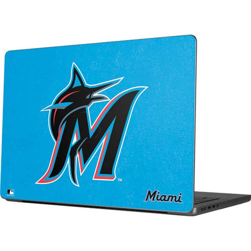 MLB Miami Marlins Solid Distressed Apple MacBook Pro 14-inch Skin