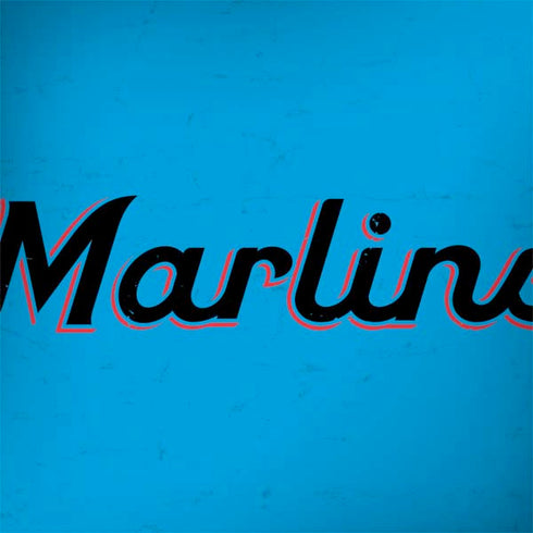 MLB Miami Marlins Solid Distressed MacBook Skins