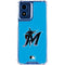 MLB Miami Marlins Solid Distressed Moto G Play 4G (2024) Clear Case
