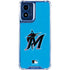 MLB Miami Marlins Solid Distressed Moto G Play 4G (2024) Clear Case
