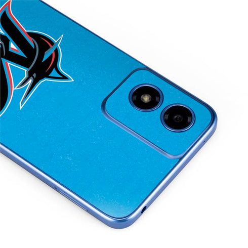 MLB Miami Marlins Solid Distressed Moto G Play 4G (2024) Skin