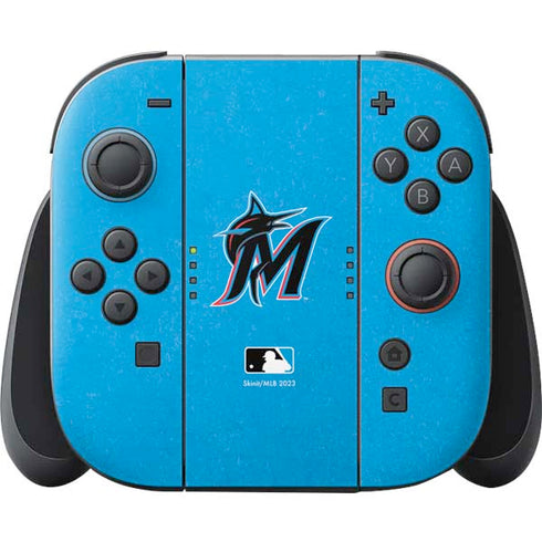 MLB Miami Marlins Solid Distressed Nintendo Switch 2 (2025) Joy-Con Controller Skin