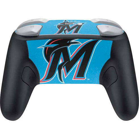 MLB Miami Marlins Solid Distressed Nintendo Switch 2 (2025) Pro Controller Skin