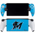 MLB Miami Marlins Solid Distressed PlayStation Portal Remote Player Skin