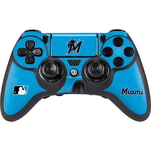 MLB Miami Marlins Solid Distressed PlayStation PS4 Skins
