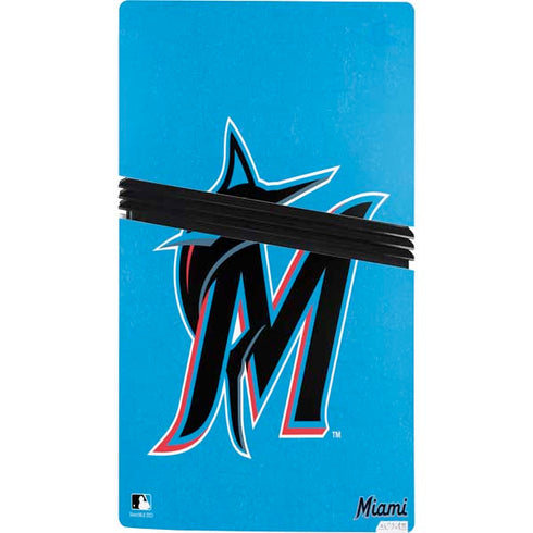 MLB Miami Marlins Solid Distressed PS5 Pro Bundle Skin