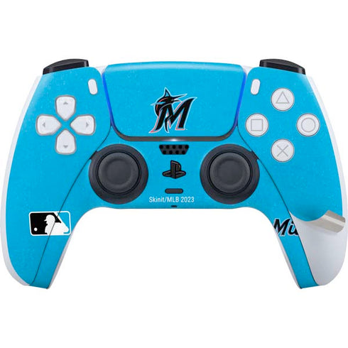 MLB Miami Marlins Solid Distressed PS5 Pro Bundle Skin