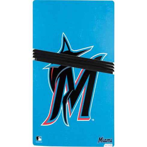 MLB Miami Marlins Solid Distressed PS5 Pro Console Skin