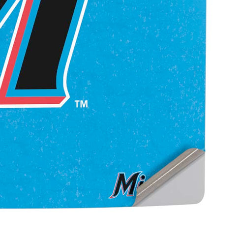 MLB Miami Marlins Solid Distressed PS5 Pro Disk Console Skin