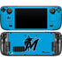 MLB Miami Marlins Solid Distressed Steam Deck Handheld Gaming Computer OLED Skin