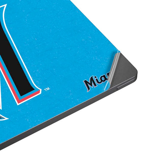 MLB Miami Marlins Solid Distressed Surface Laptop 7 15in Skin