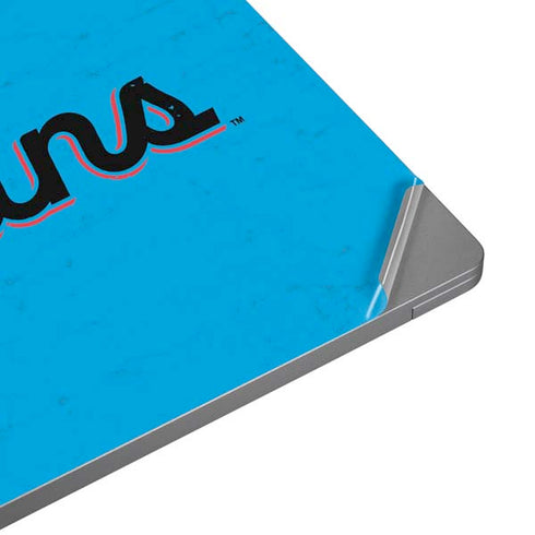 MLB Miami Marlins Solid Distressed Laptop Skins