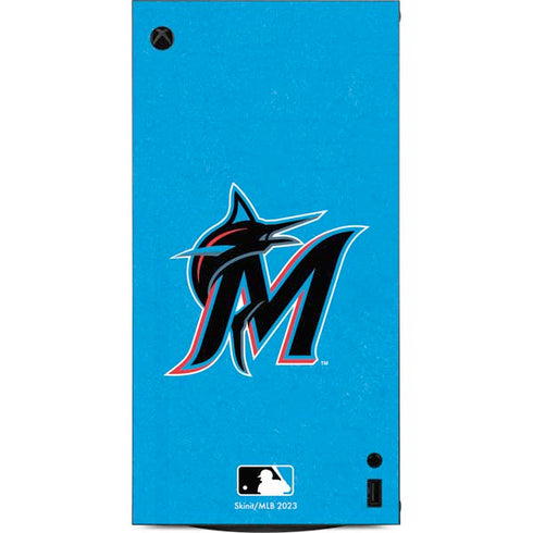 MLB Miami Marlins Solid Distressed XBox Series X Digital Edition Console Skin