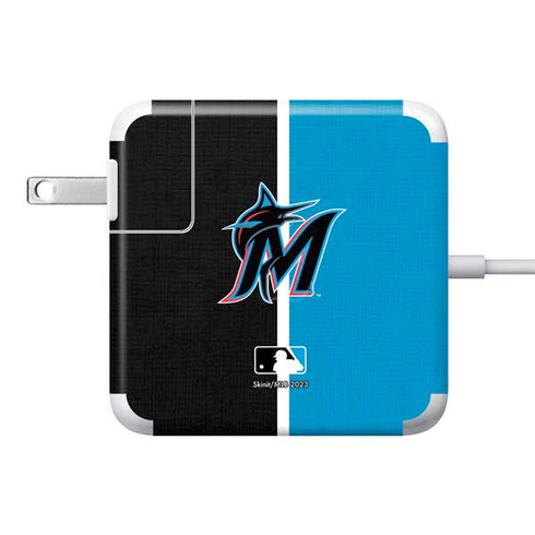 MLB Miami Marlins Split 85W Power Adapter (15 and 17 inch MacBook Pro Charger) Skin