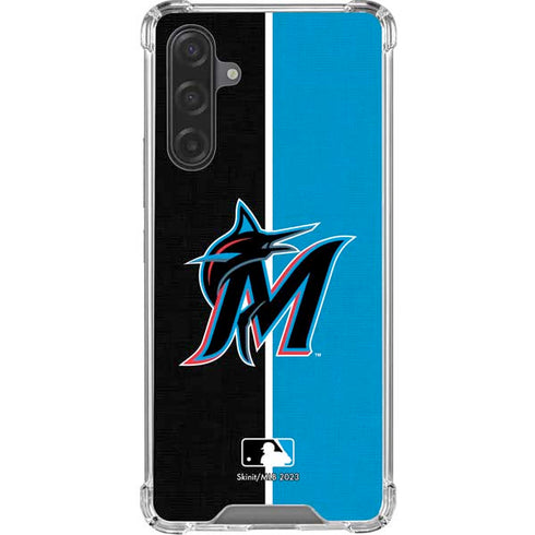 MLB Miami Marlins Split Galaxy A17 Clear Case
