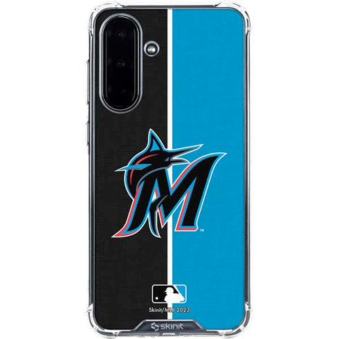 MLB Miami Marlins Split Galaxy A36 5G Clear Case
