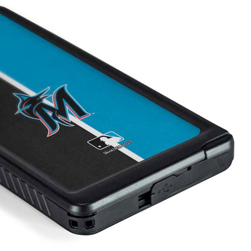 MLB Miami Marlins Split Galaxy S24 Ultra Waterproof Case
