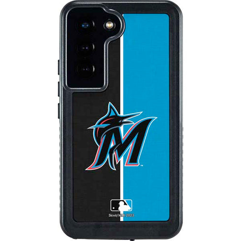 MLB Miami Marlins Split Galaxy S24 Waterproof Case