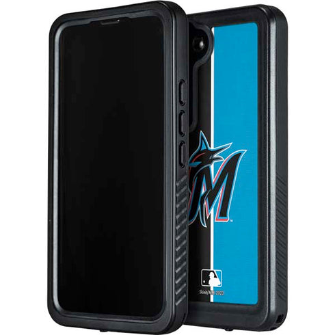 MLB Miami Marlins Split Galaxy S24 Waterproof Case