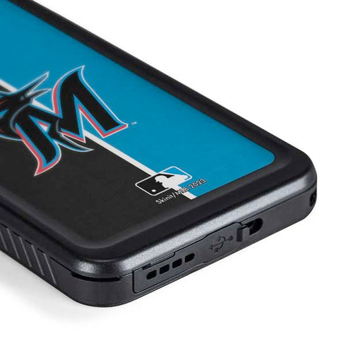 MLB Miami Marlins Split Galaxy S24 Waterproof Case