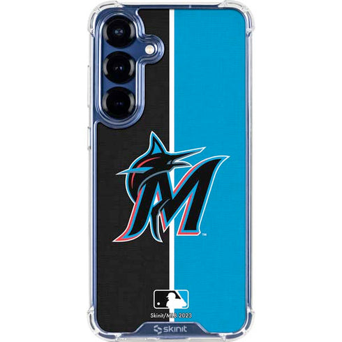 MLB Miami Marlins Split Galaxy S25 Clear Case