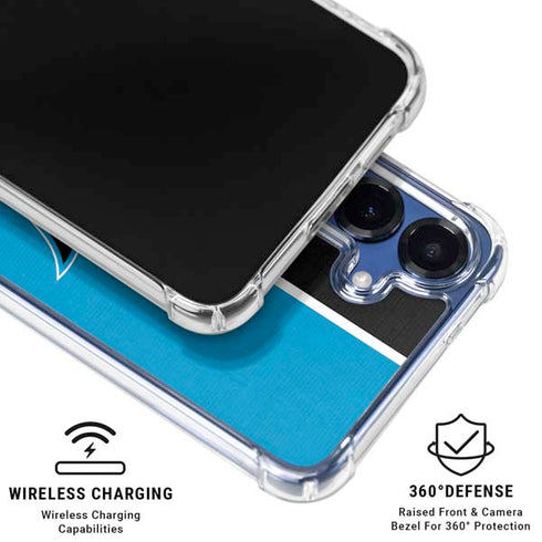 MLB Miami Marlins Split Galaxy S25 Plus Clear Case