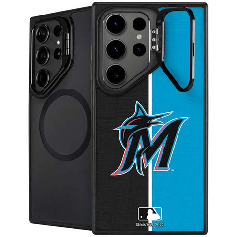 MLB Miami Marlins Split Galaxy S26 Ultra Kickstand Case