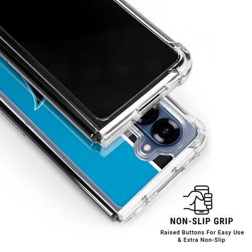 MLB Miami Marlins Split Galaxy Z Fold6 Clear Case