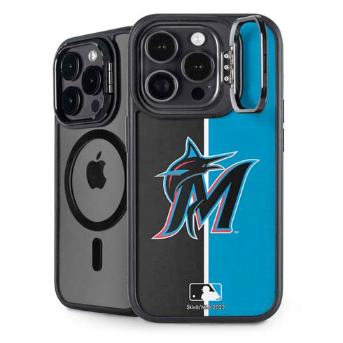 MLB Miami Marlins Split iPhone 13 Pro Kickstand Case
