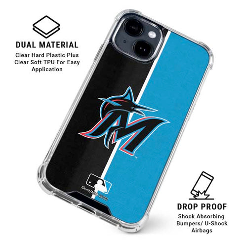 MLB Miami Marlins Split iPhone 15 Clear Case