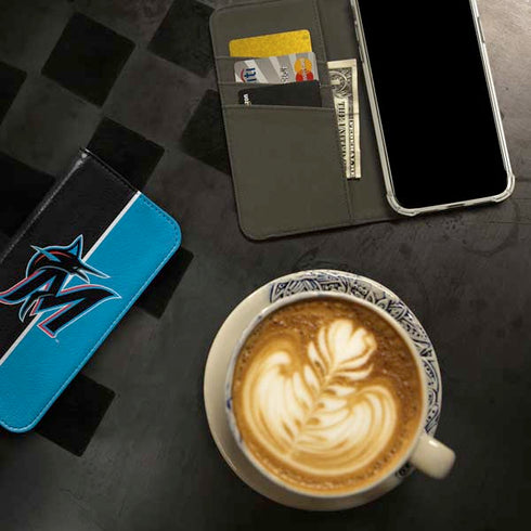 MLB Miami Marlins Split iPhone 15 Folio Case