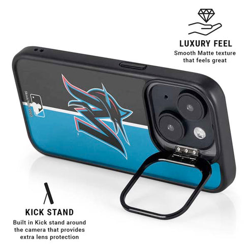MLB Miami Marlins Split iPhone 15 Plus Kickstand Case