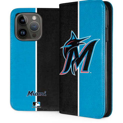 MLB Miami Marlins Split iPhone 15 Pro Folio Case