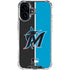 MLB Miami Marlins Split iPhone 16 Clear Case
