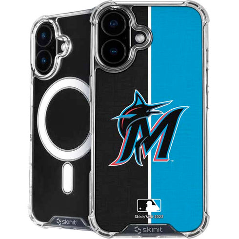 MLB Miami Marlins Split iPhone 16 Plus MagSafe Case