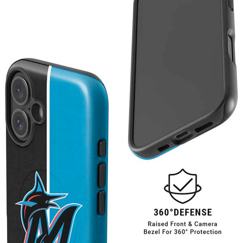 MLB Miami Marlins Split iPhone 16 Plus Magsafe Impact Case
