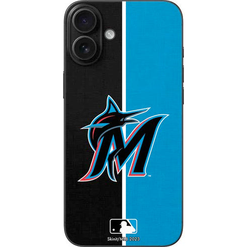MLB Miami Marlins Split iPhone 16 Plus Skin