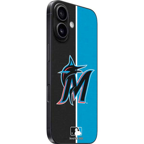 MLB Miami Marlins Split iPhone 16 Plus Skin