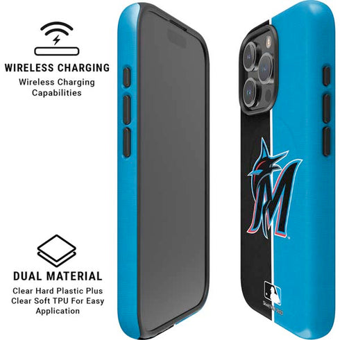 MLB Miami Marlins Split iPhone 16 Pro Magsafe Impact Case