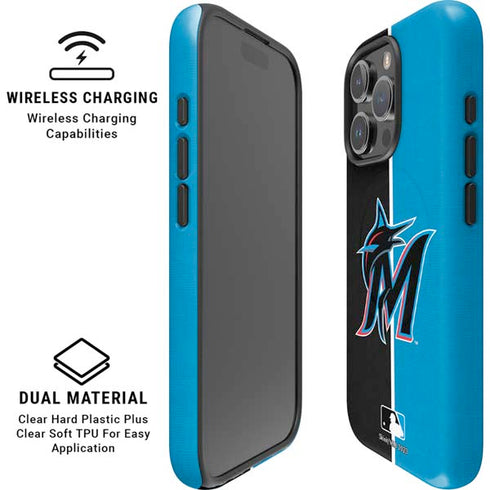 MLB Miami Marlins Split iPhone 16 Pro Max Magsafe Impact Case