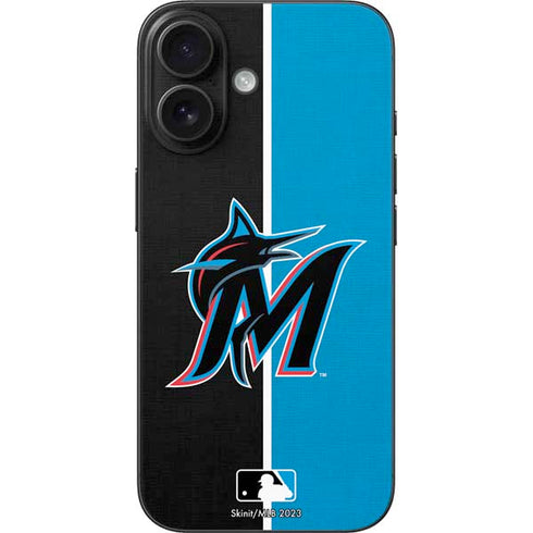 MLB Miami Marlins Split iPhone 16 Skin