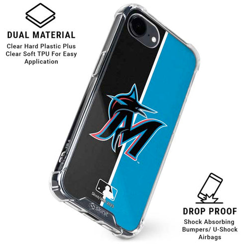 MLB Miami Marlins Split iPhone 16e Clear Case