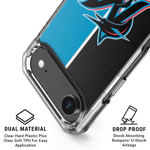 MLB Miami Marlins Split iPhone 17 Air Clear Case
