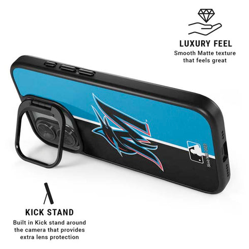 MLB Miami Marlins Split iPhone 17 Kickstand Case