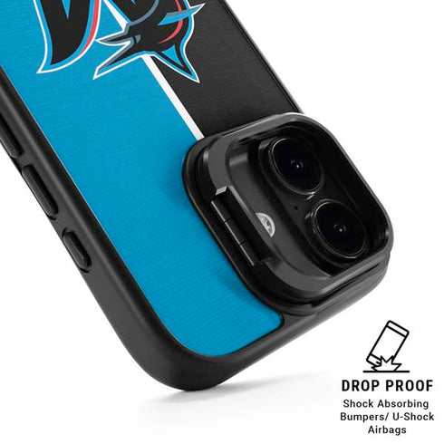 MLB Miami Marlins Split iPhone 17 Kickstand Case