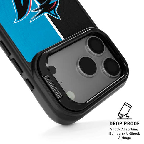 MLB Miami Marlins Split iPhone 17 Pro Kickstand Case
