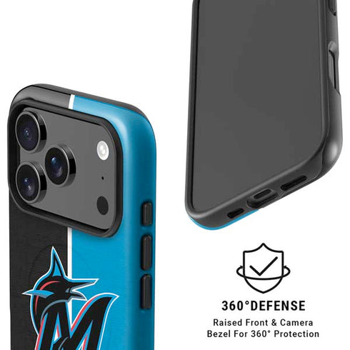 MLB Miami Marlins Split iPhone 17 Pro Magsafe Impact Case