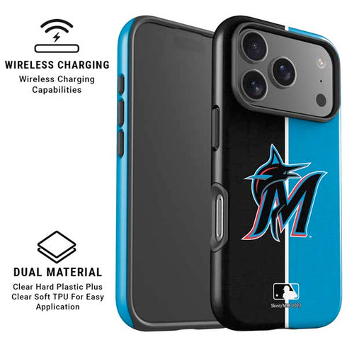 MLB Miami Marlins Split iPhone 17 Pro Magsafe Impact Case