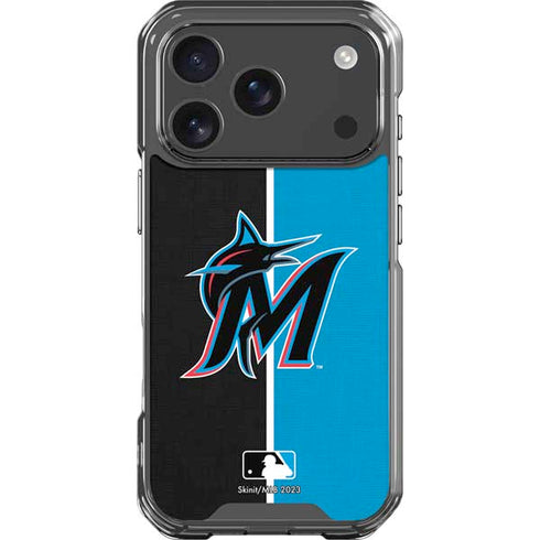 MLB Miami Marlins Split iPhone 18 Pro Clear Case