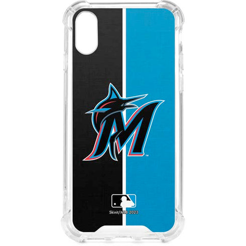 MLB Miami Marlins Split iPhone XS Clear Case